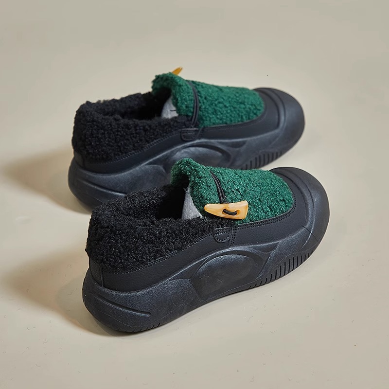 Ddmysports Lamb Wool Furry For Women Winter Outdoor New Platform Thick Sole Casual Sports Bread Warm Cotton Shoes Outdoor Shoes