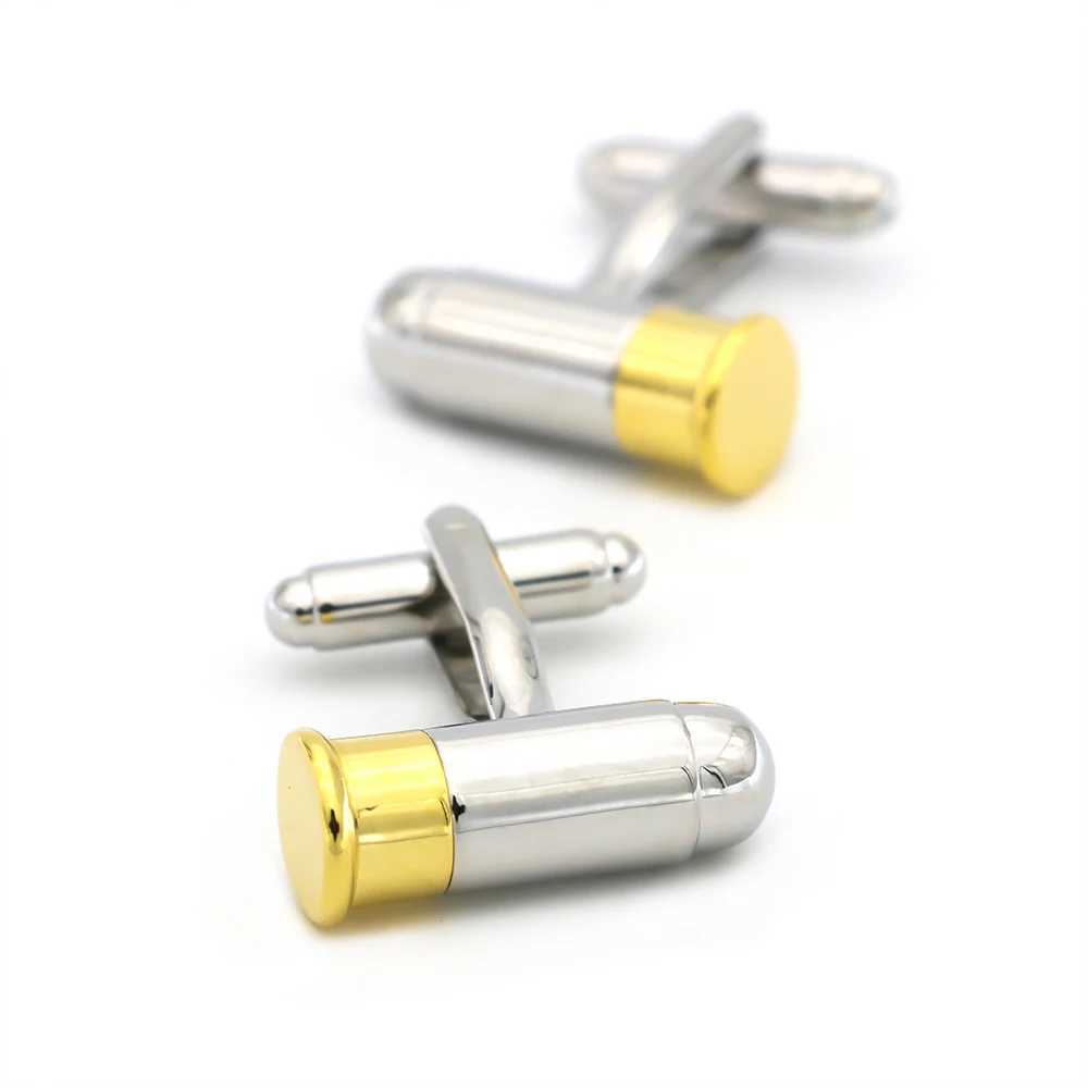 iGame Bullet Cuff Links Bronze Color Ammunition Design Quality Brass Material Cufflinks For MenXJ250614