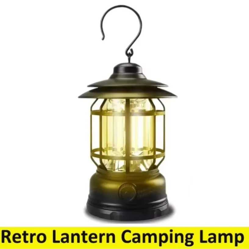 Rechargeable Camping Retro Horse Lantern Camping Lamp Portable Waterproof Camping Lantern For Indoor And Outdoor Outages Usage W250613