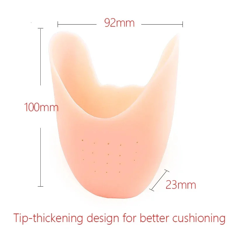 1Pair Toe Protector Silicone Gel Pointe Toe Cap Cover For Toes Soft Pads Protectors For Ballet Shoes Feet Care Tools 250613
