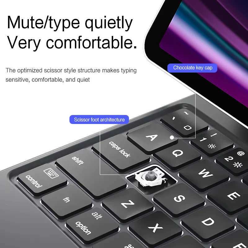 HUWEI Magic Keyboard For Samsung Galaxy Tab S9 FE Plus S7 FE S8 Plus 12.4 Tablet Smart Case Portuguese Spanish Korean keyboard X250614