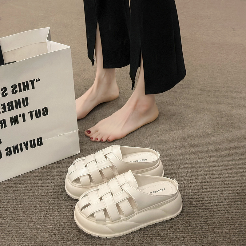 Ddmyoutdoor Women S Closed Toe Sandals Summer New Slip On Roman Shoes For Outdoor Wear Dress Matching Beach Slippers Outdoor Shoes