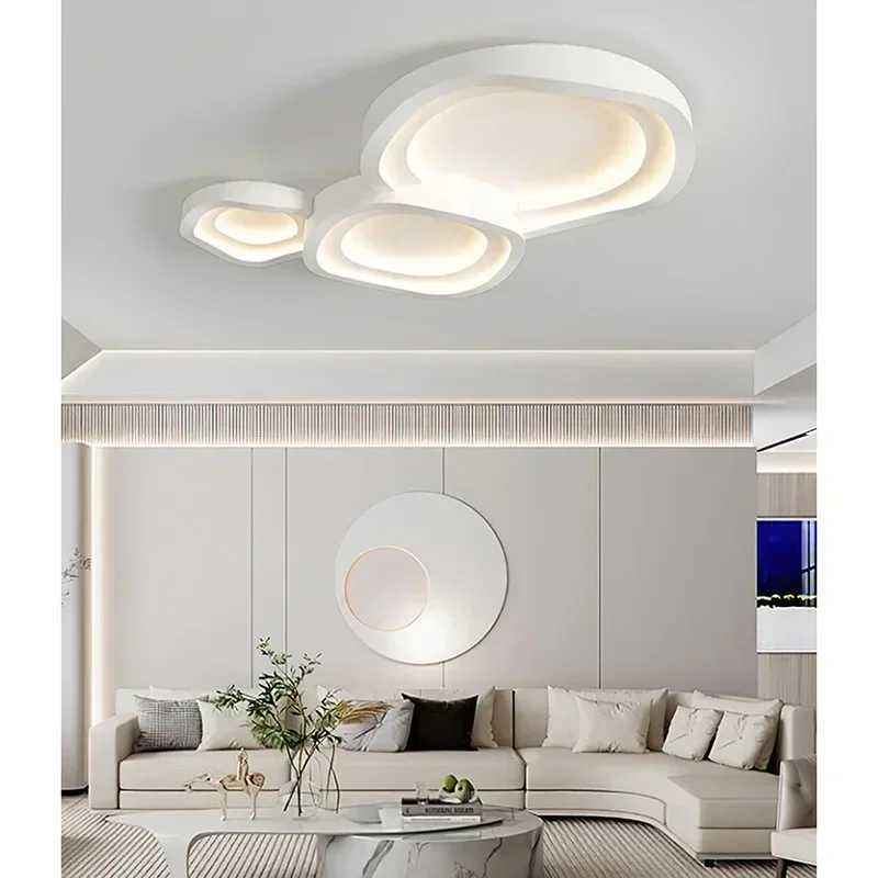 2025 New Minimalist White LED Ceiling Lamps Nordic Modern Home Decor Ceiling Lights Living Dining Room Interior Lighting FixturesXJ2500613