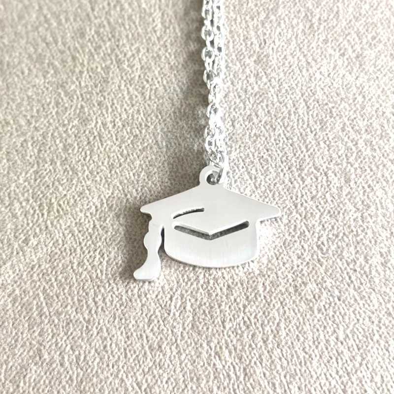 10pcs lot Stainless Steel Geometry Graduation Hat Pendant Necklaces for Women Jewelry Graduation Season Commemorative Gift Z250614