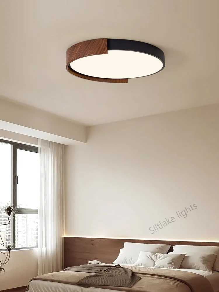 Living room ceiling lamp Italian LED simple modern walnut color hall main lights restaurant study lamps master bedroom lampXJ2500613