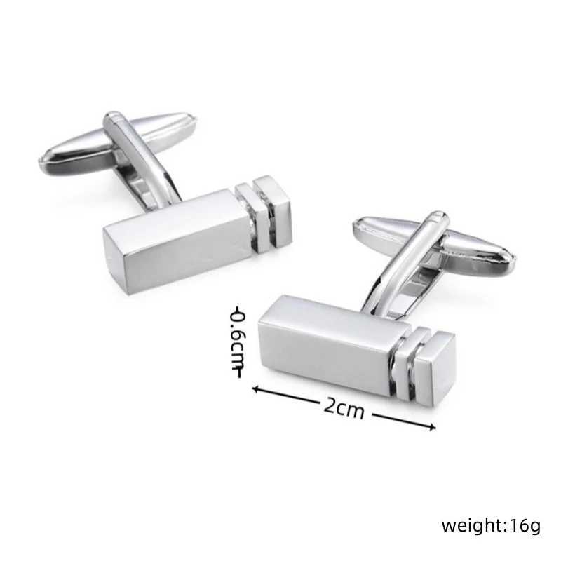 High quality metal simple cufflinks fashionable French shirt badge brass material brand design mens wedding cufflinks XJ250614