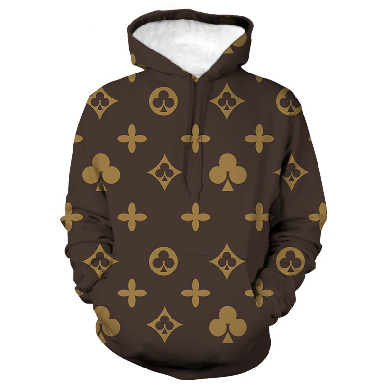 Fashion Autumn Winter New Women Men Hoodie Digital 3D Print Unisex Casual Pullover Fleece-Lined Long Sleeve Top Plus Size XXS-6XL