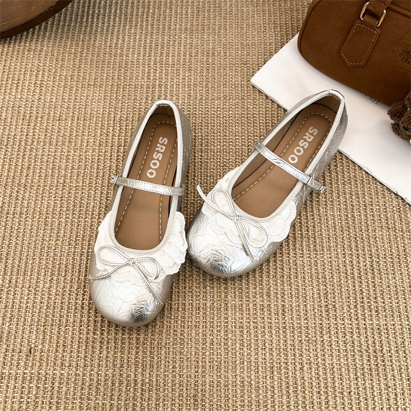 Ddmyoutdoor French Style Lace Up Shallow Mouth Single For Women Spring Summer New Fashionable Perfect With Skirts Flat Mary Jane Shoes Outdoor Shoes