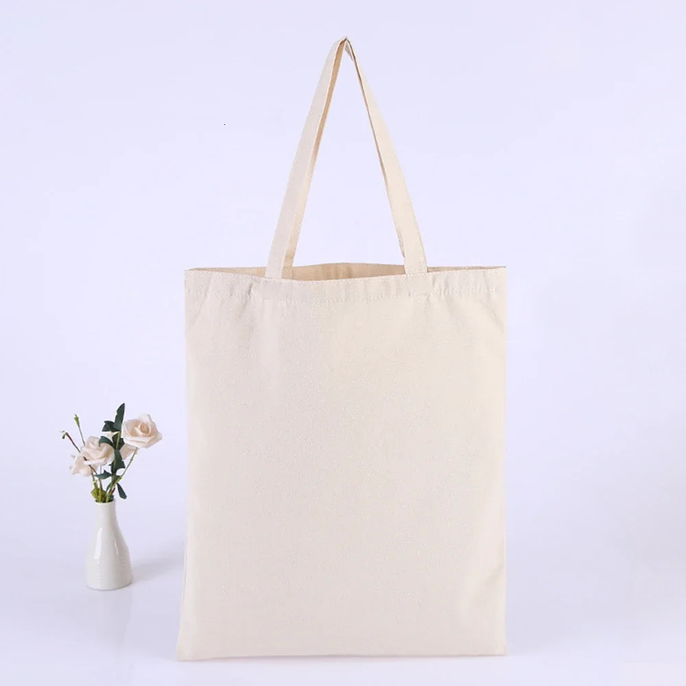 10 pcs High-Quality Women Men Handbags Canvas Tote bags Reusable Cotton grocery Shopping Bag Webshop Eco Foldable Shopping Cart 250610