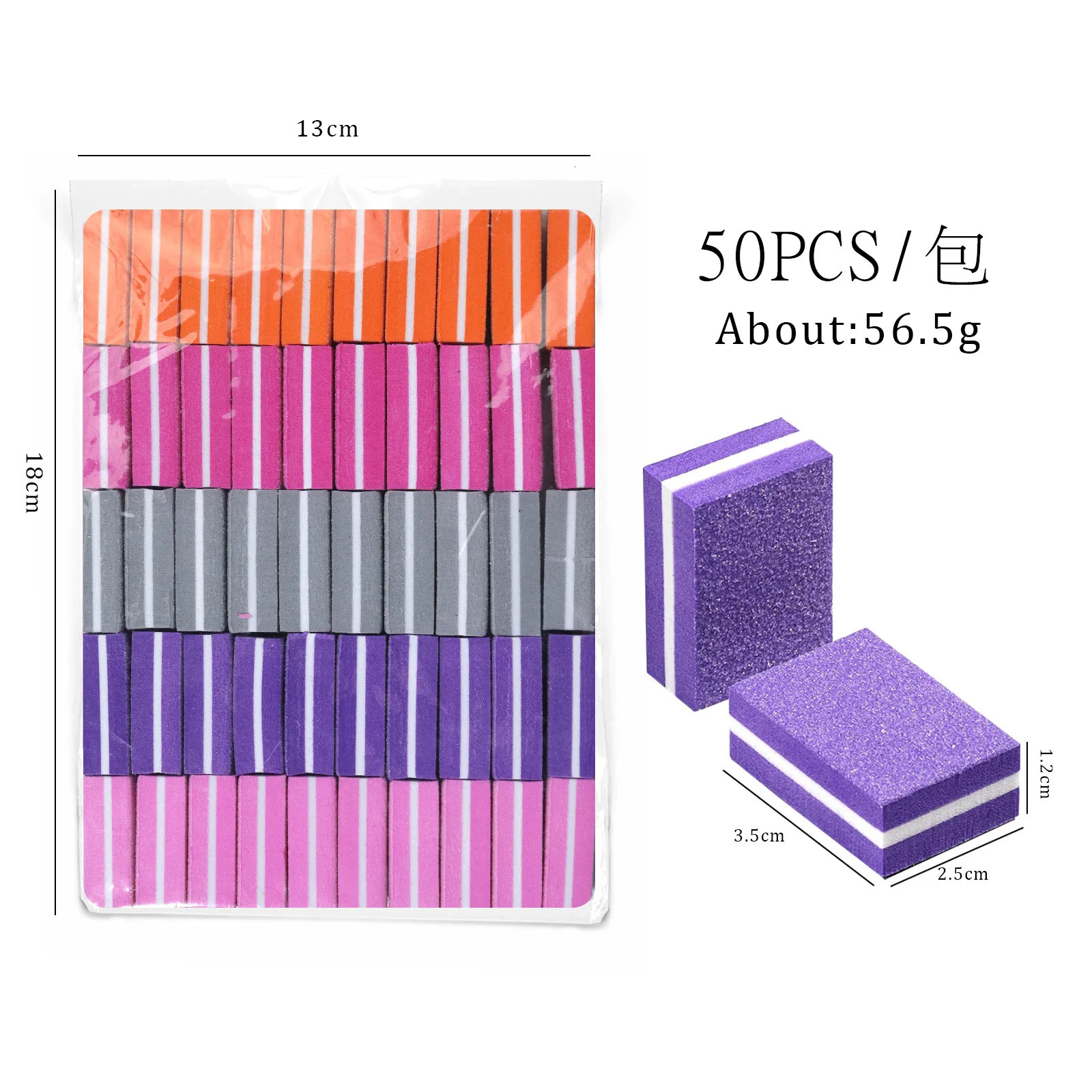 50pcs Double Sided Mini Nail File Block Sanding Polishing Nail Care Tools Nail Care Filesanding Polishing Nail File 250605