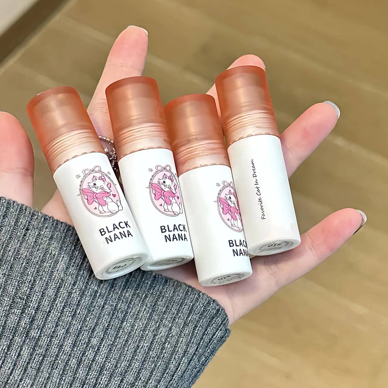 Mist Mud Matte Velvet Gloss Long-lasting Non-drying Nude Peach Lip Glaze Mousse Grey Pink Lipstick Korean Makeup happy