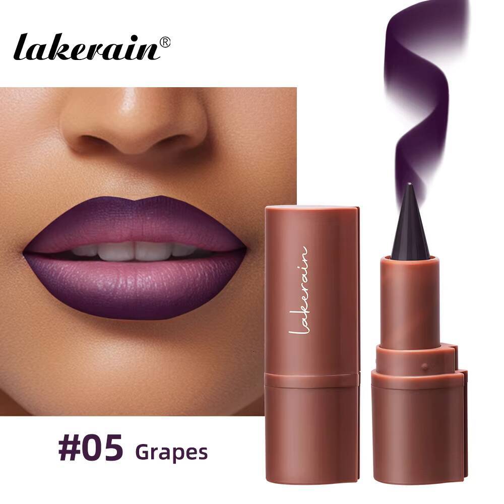 Lakerain 6 long lasting easy color liner waterproof non-stick matte moisturizing lip line lipstick happy