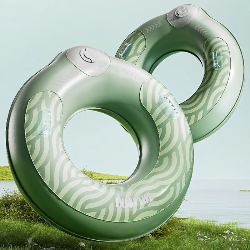 Portable Inflation Swimming Life Buoy Adult and Children Leakproof with Handle Swimming Ring Floaties Pool Floats for Pool Beach 250609