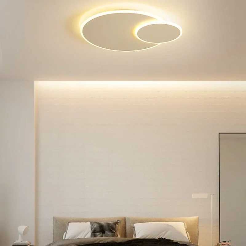 Modern Creative LED Ceiling Lights 2 Circular Living Rooms and Bedrooms Tri Color Lights Ultra-thin Lighting Fixtures XJ2500613