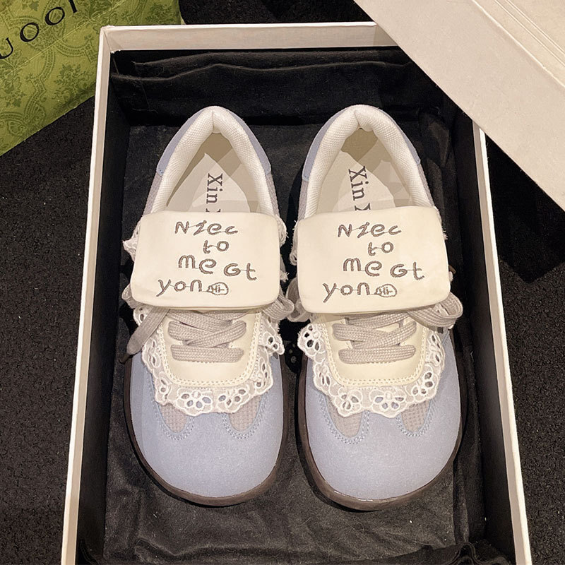 Ddmysports Korean Style Fashion Cute Sweet Puff For Women Summer Breathable Versatile Lightweight Flat Casual German Training Shoes Outdoor Shoes