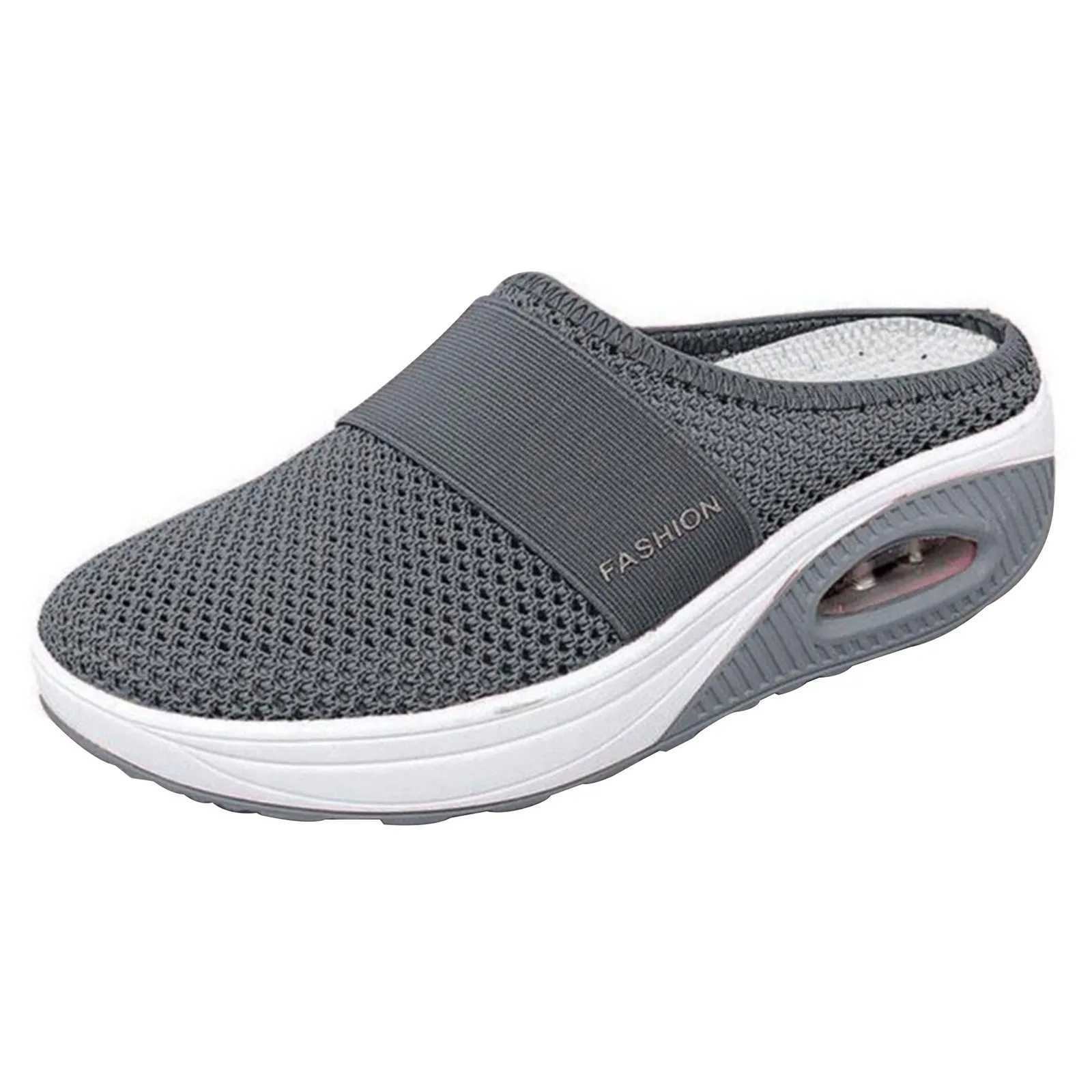 Slip-On WomenS Walking Sandals Breathable Mesh Casual Shoes with Arch Support Knit Shoes with Thickened Soft Sole Z250614