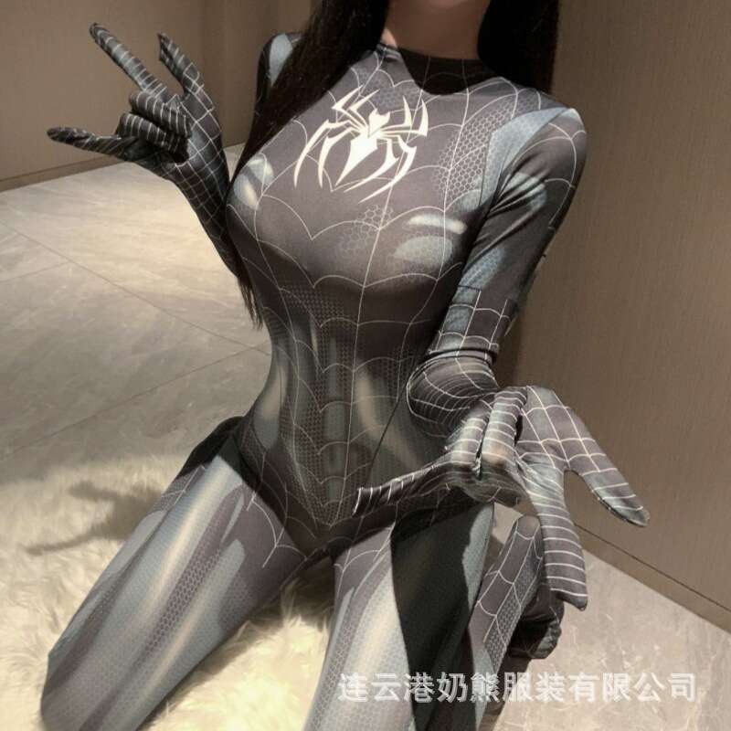 Sexy Lingerie Porn Suits Lingerie Role Play Uniform Temptation Spider Man Passion Set Sexy Zipper Flirting Open Crotch No Need To Take Off For Women S