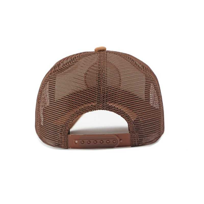 Unisex Summer Baseball Hat with Color Blocking Mesh Ventilation Embroidered Design and Polyester Neutral Grid Sport Duckbill Cap W250614
