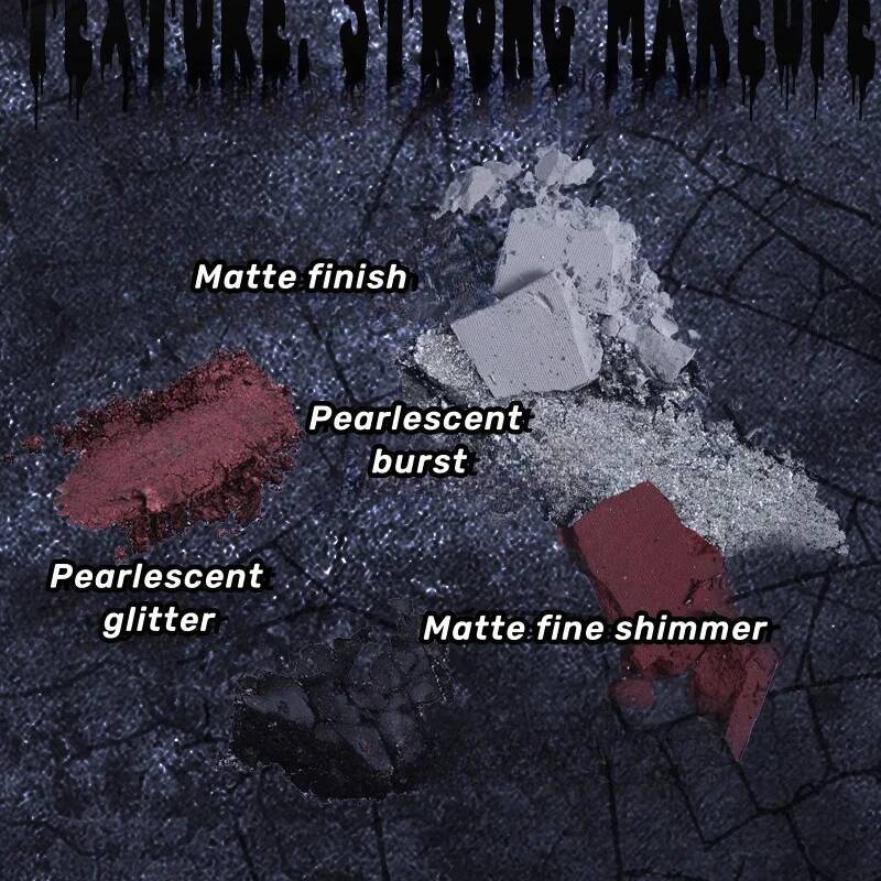 Black Smoky Dark Grey y Eyeshadow for Goth Glitter Makeup Palette Pigments Eye Shadow