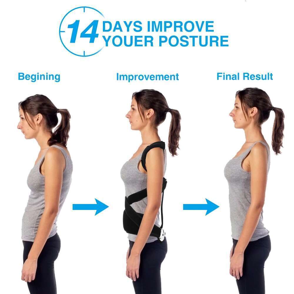 Bad Posture Corrector Back Orthosis Adjust Shoulder Waist Lumbar Spine Support Aluminum Plate Humpback Correction Belt