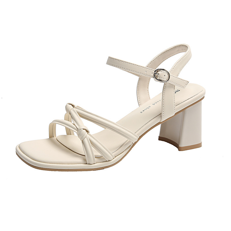 Ddmyoutdoor French Style Stunning Sandals Women New One Strap High End Feel Perfect With Dresses Roman Shoes For Summer Outdoor Shoes