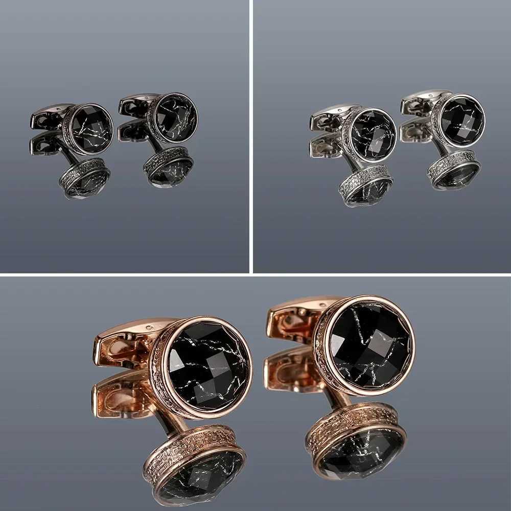 Vintage Geometric Enamel Cufflinks for Men French Fashion High-end Personalized Gifts Business Daily Shirt Cuffs Accessories XJ250614