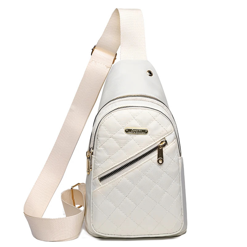 style embroidery thread front pocket womens casual outdoor shoulder bag Random zipper direction Korean version 250614