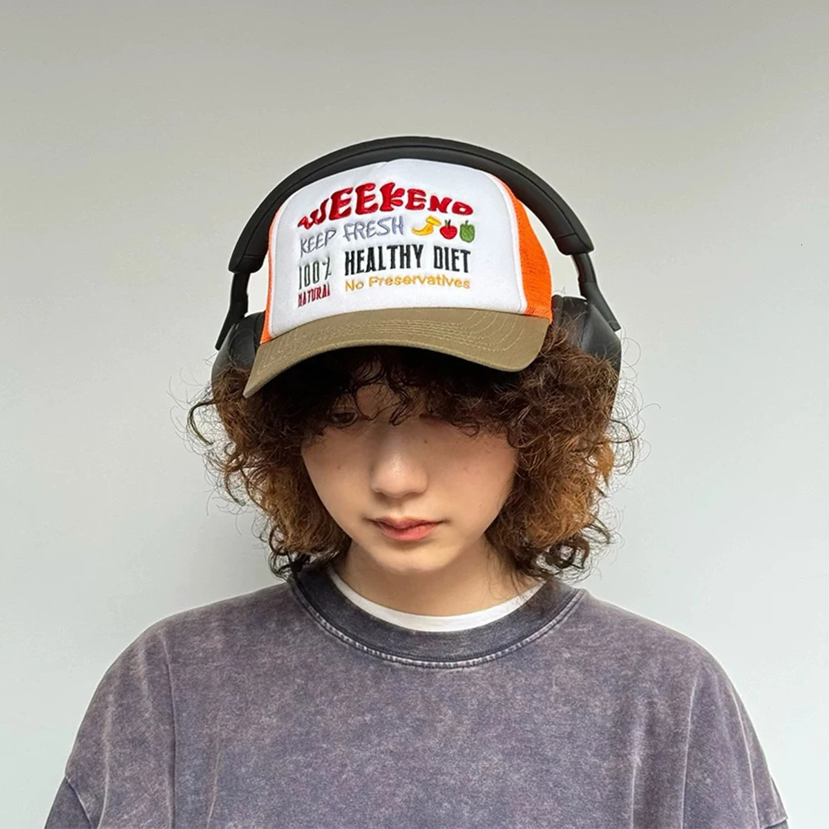 American Hiphop Letter Embroidery Baseball Hats Unisex Sunshade Color Block Breathable Street Versatile Mesh Trucker Caps 250613