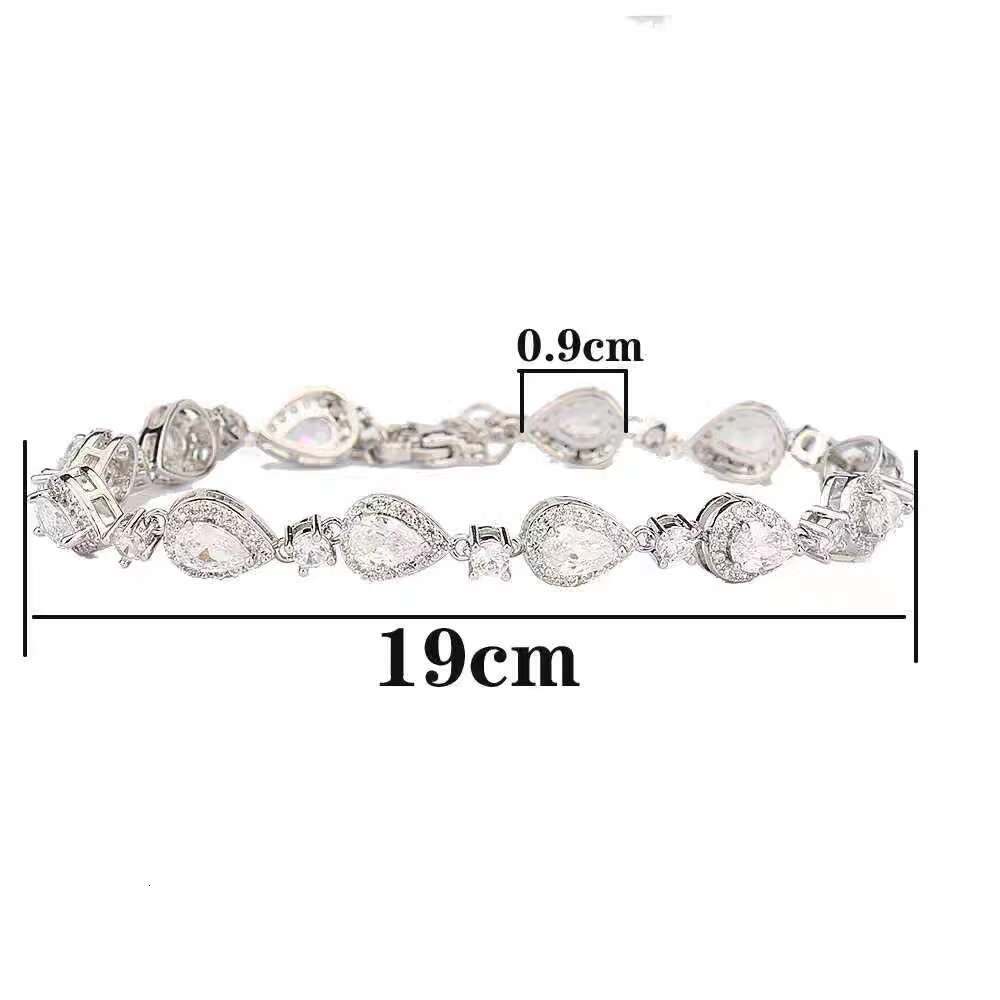 New Iced Out 925 Sterling Silver Heart Shape Moissanite Bracelet Trendy Men Hip Hop Jewelry Moissanite Cuban Link Chain