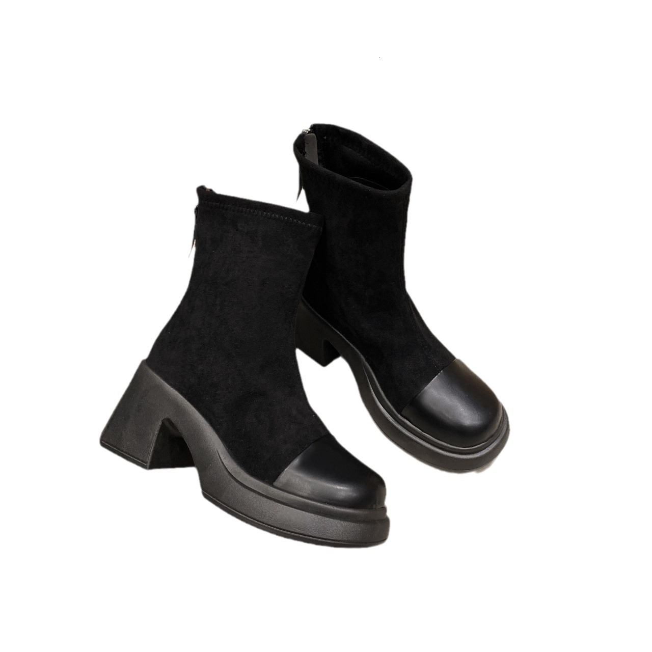 Ddmysports Autumn Winter New Fashion Martin For Women Brown Thick Sole Slim Short Height Increasing Slimming S Boots Outdoor Shoes