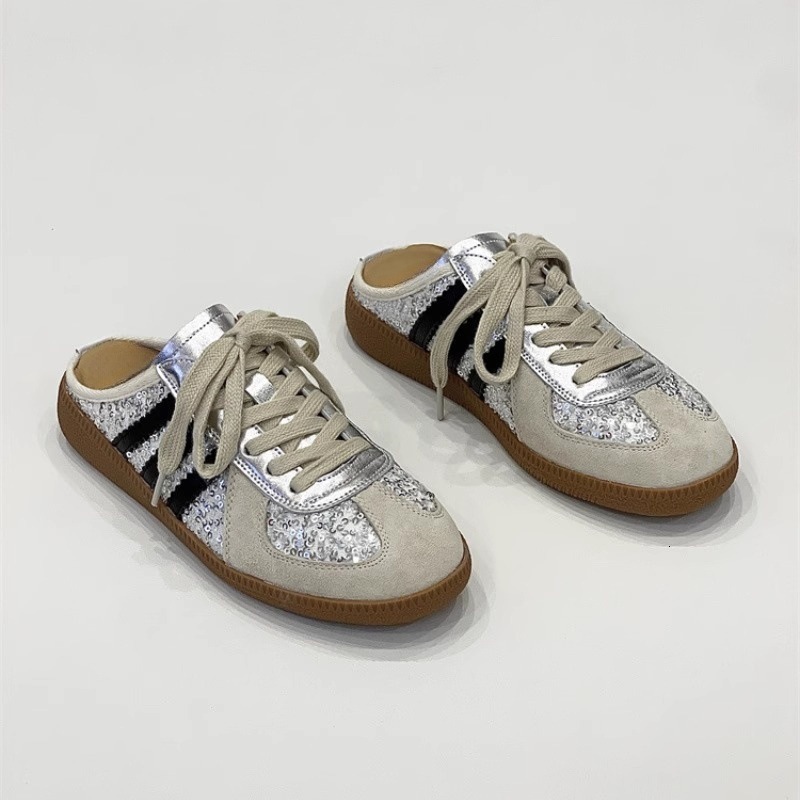 Ddmysports Casual German Training Closed Toe Half Slippers For Women Spring Summer Thick Sole Backless Slip On Lazy Shoes Outdoor Shoes