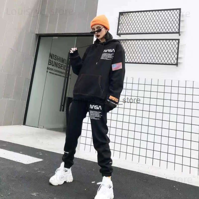 NASAs Hip-hop Hoodie Embroidered Space Planet Print Sweatshirt For Men And Women Oversize Fleece 100%Cotton Street Style Sweater T230806 Q250614