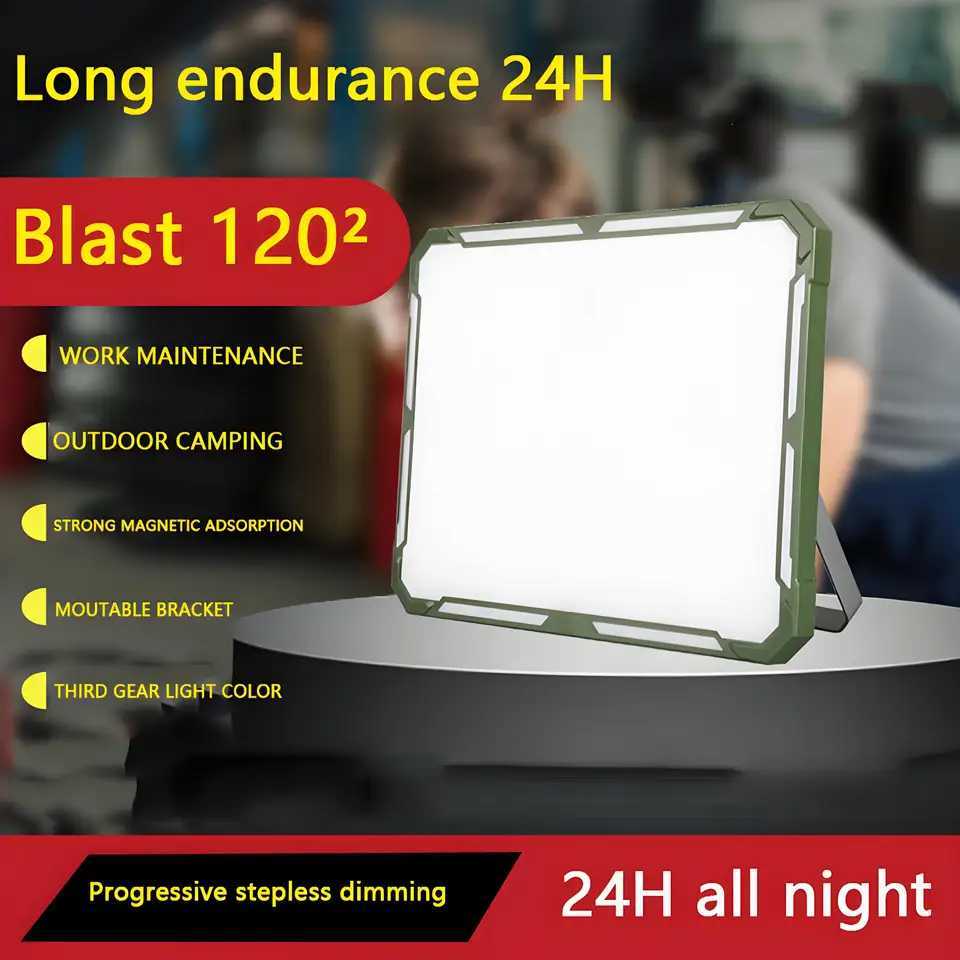 Rechargeable LED Camping Tent Light - High Power Waterproof Portable Hanging Flashlight Outdoor Emergency Lighting for W250613