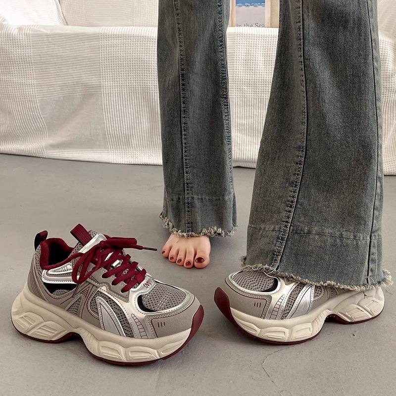 Ddmysports Versatile Thick Soled Dad For Women Spring New Student Casual Mesh Super Popular Slimming Running Shoes Outdoor Shoes