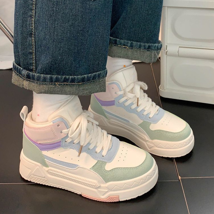 Ddmysports High Quality Top Shoes New Spring And Autumn Versatile Street Style Cross Color Casual Sneakers For Women College Outdoor Shoes