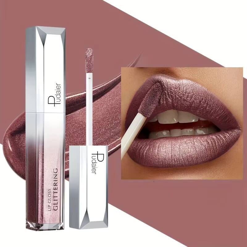 1Pcs Luxurious Golden Bar Lipstick: Long-Lasting Matte Velvet Finish with Non-Fading & Waterproof Properties happy