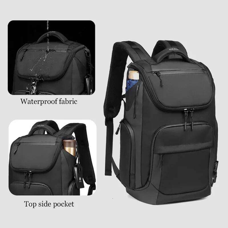 OZUKO Business Laptop Unisex Scratch Resistance Sports Casual Backpack Outdoor Waterproof Travel Bags Mochila