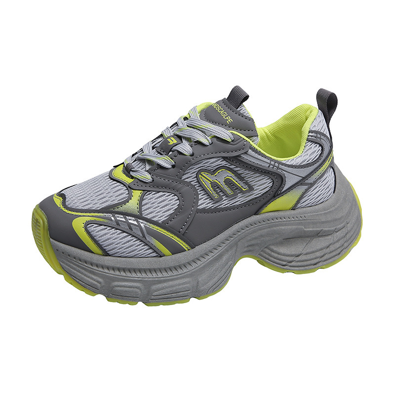 Ddmysports Korean Thick Soled Spring New Platform Casual For Petite Women Height Increasing With Rhinestones Street Style Dad Shoes Outdoor Shoes