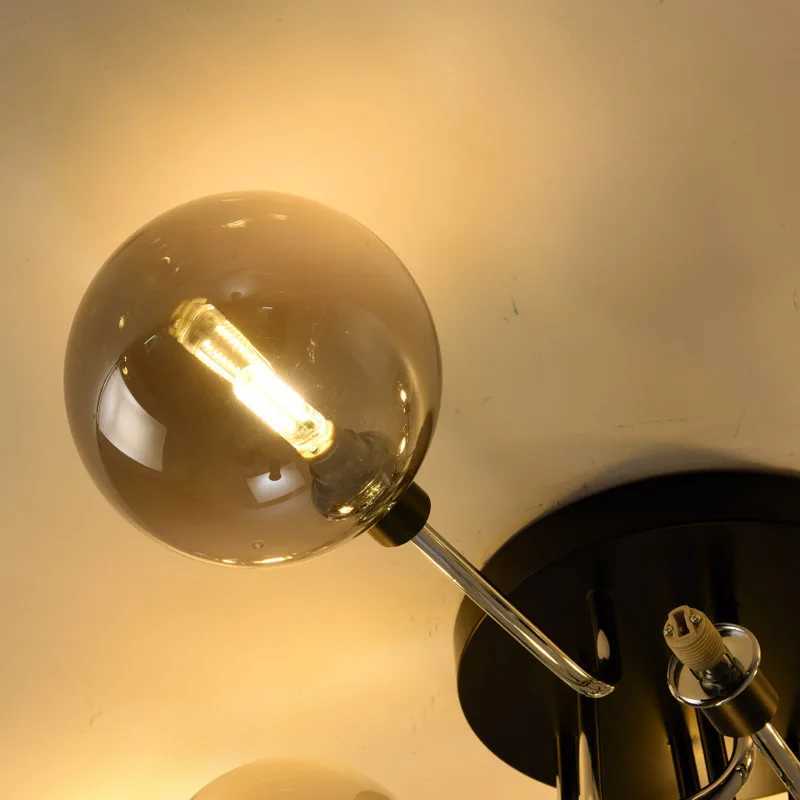 LED Glass Ceiling Light for Entrance Aisle Dining Room Bedroom Kitchen Home Decoration Lighting Fixture Clear Cognac GrayXJ2500613