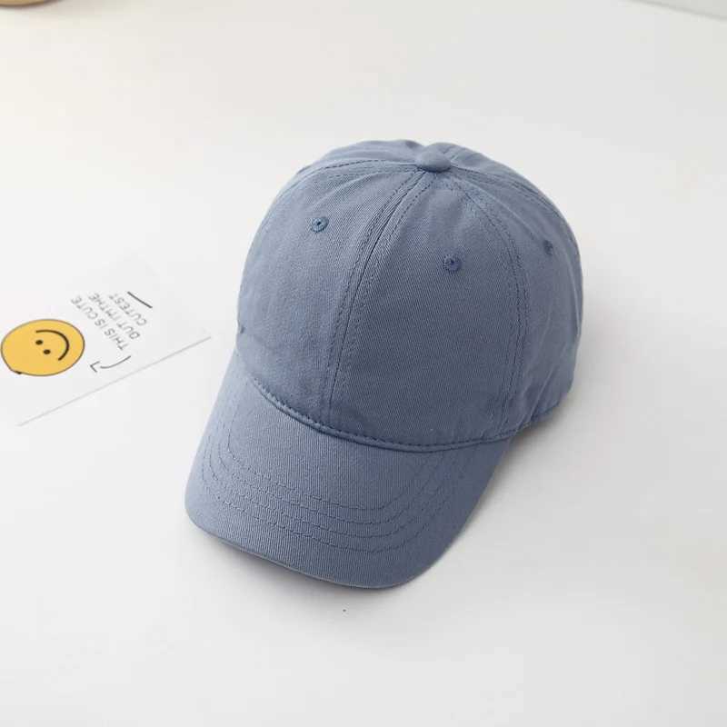 New Boys Girls Solid Baseball Cap For Children Cotton Sunhat Unisex Outdoor Sports Snapback Fishing Baseball Hat Korean Style W250614