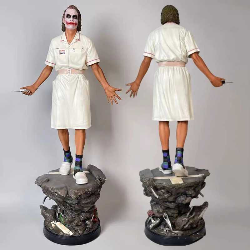 54cm DC Heath Ledger Nurse Uniform Joker Series Figure Joker Standing Scene Model Handmade Ornament GK Resin Statue Toys Gift XJ250614