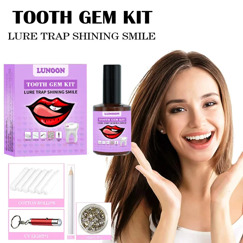 DIY Dental Jewelry Kit Super Viscose Water Tooth Gems Kit With Glue Easy Remove Install Teeth Diamond Crystal Jewelry Ornament250609