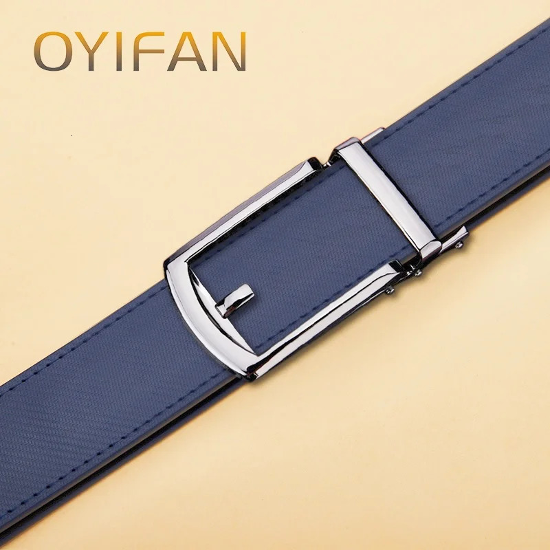 Fashion Business Mens Belt Automatic Buckle Belt Genuine Leather Belt High Quality Mens Genuine Leather Belt navy blue Belt 250610