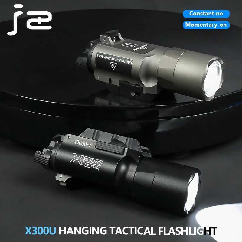 Tactical X300 X300U LED Weapons Flashlight Suitable Outdoor Hunting Use Aluminum Alloy Scout Light Scout Light Fit 20MM RailXJ250613