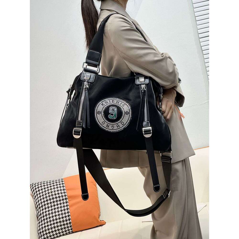 2024 New Fashion Diamond-Encrusted French Style High-End Tote Single Shoulder Crossbody Versatile Large Capacity Women's Bag