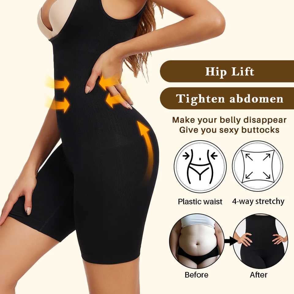 Womens One-Piece Tight Buttocks Control Lifting Shaping Shapewear Bodysuit Device High Waist Training Tight Fitting Clothing XJ250614