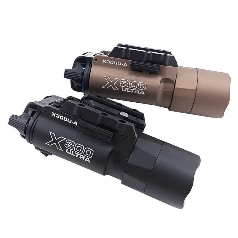 Tactical Style X300U X300 Ultra X300U-A Flashlight for Pistol Light Airsoft Helmet Light Weapon Torch Strobe 800 LumensXJ250613