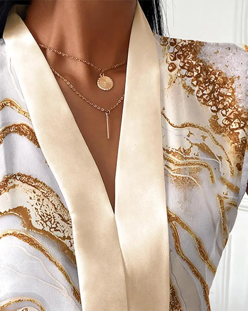 Womens Office Shirts Summer Lady Sleeveless Vneck Print Elegant Women Blouse Top Streetwear Female Clothing 250614