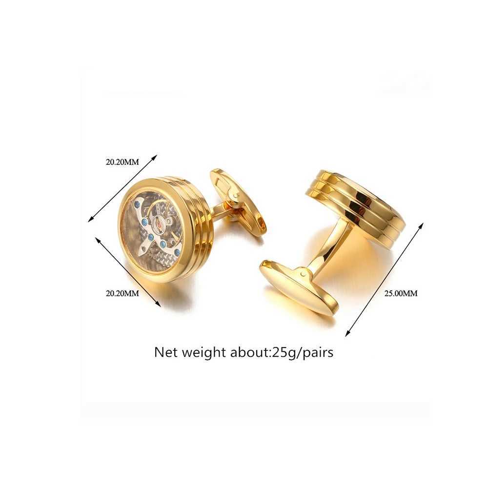 Luxury Mens Cufflinks Gift For Boyfriend Mechanical Cufflinks Mens Shirts JewelryXJ250614