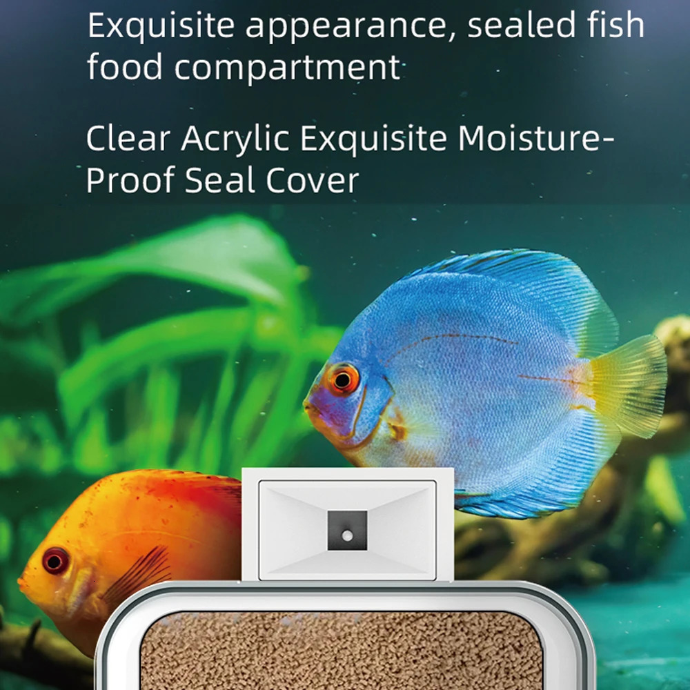 100ML Large Capacity Fish Feeder Mobilephone APP Control WiFi Intelligent Timing Automatic Feeder Aquarium Goldfish Feeder 250613